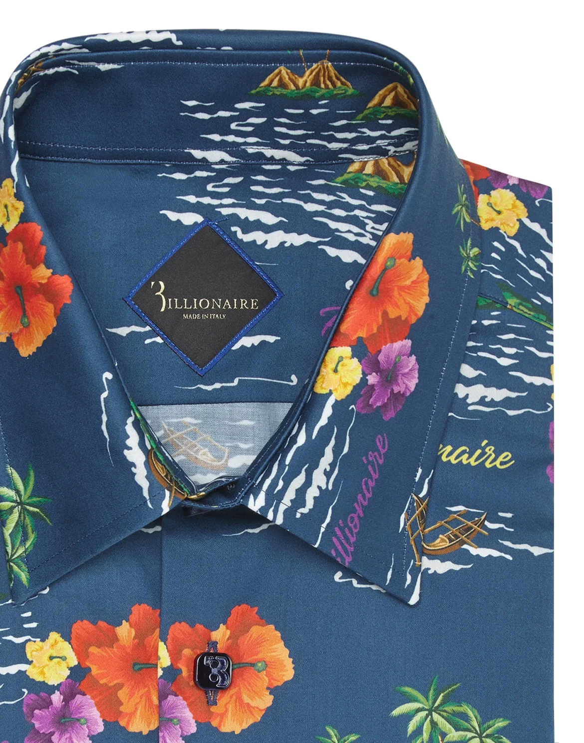 Shirt Silver Cut LS/Milano Palms, цвет: Синий