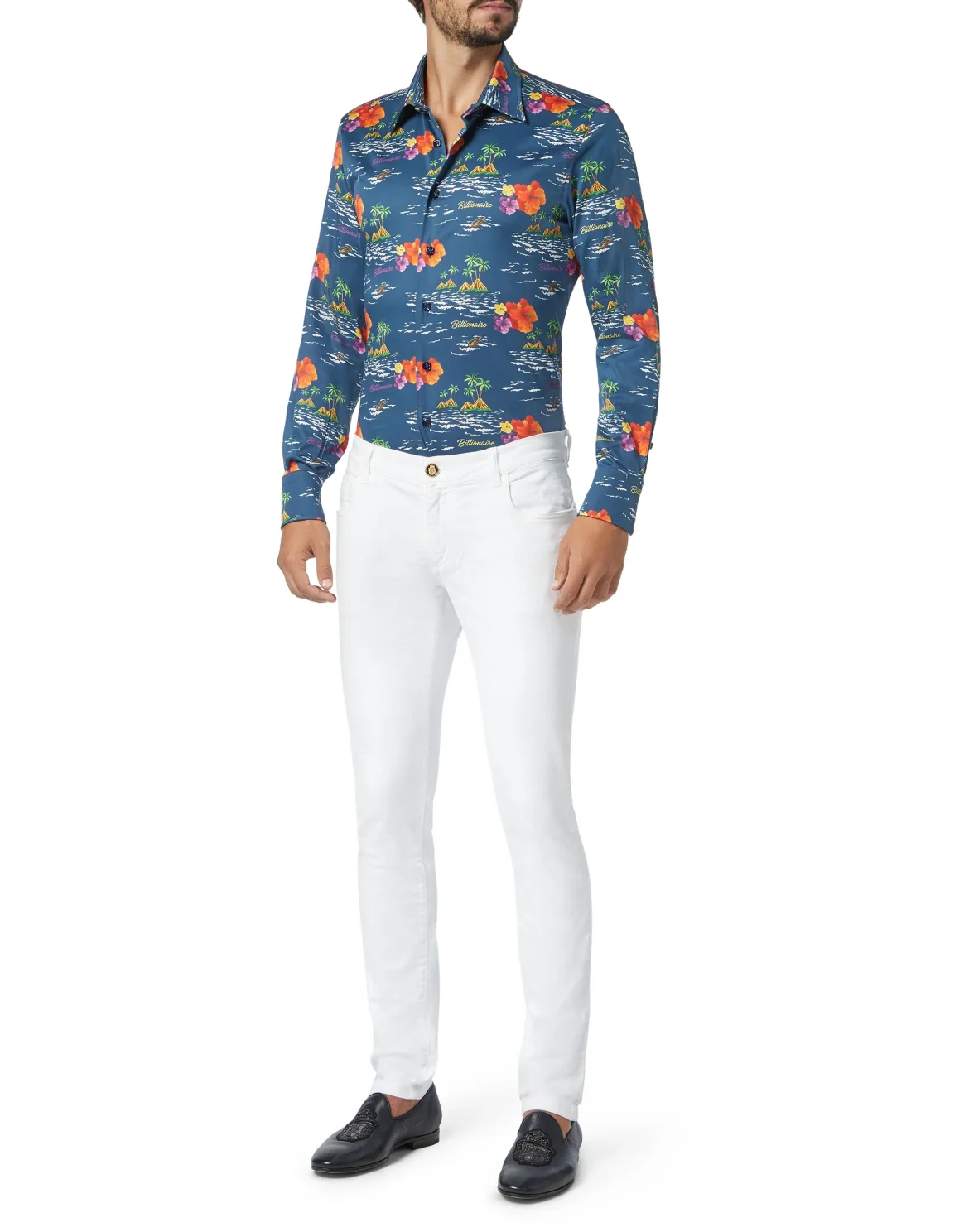 Shirt Silver Cut LS/Milano Palms, цвет: Синий