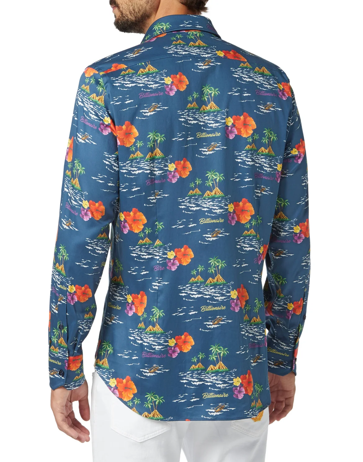Shirt Silver Cut LS/Milano Palms, цвет: Синий