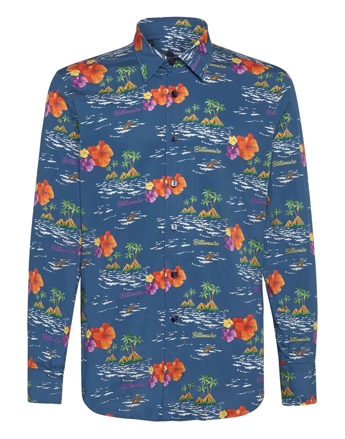 Shirt Silver Cut LS/Milano Palms, цвет: Синий