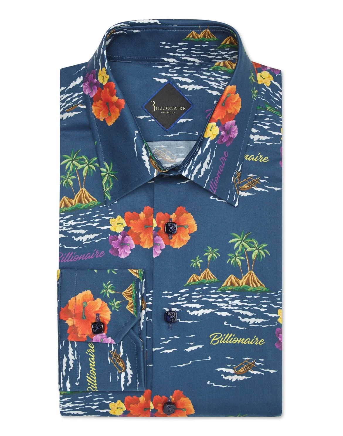 Shirt Silver Cut LS/Milano Palms, цвет: Синий