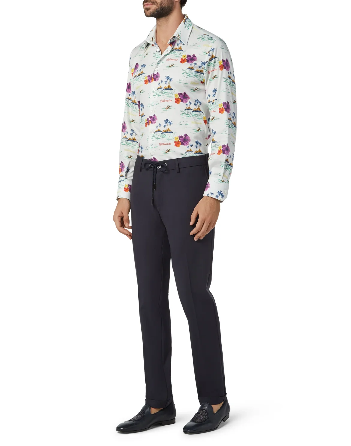 Shirt Gold Cut LS/Milano Palms, цвет: Белый
