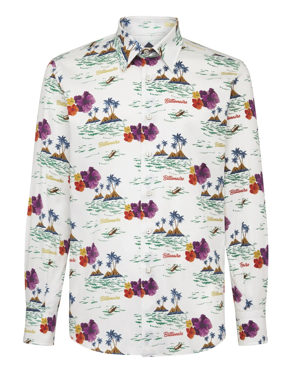 Shirt Gold Cut LS/Milano Palms, цвет: Белый