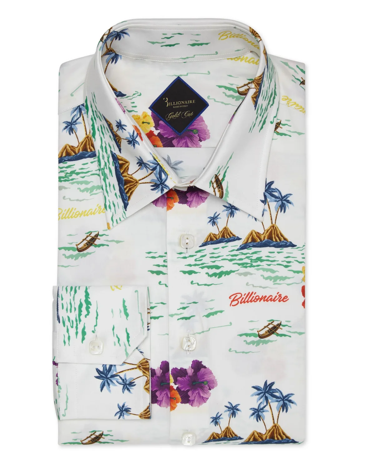 Shirt Gold Cut LS/Milano Palms, цвет: Белый