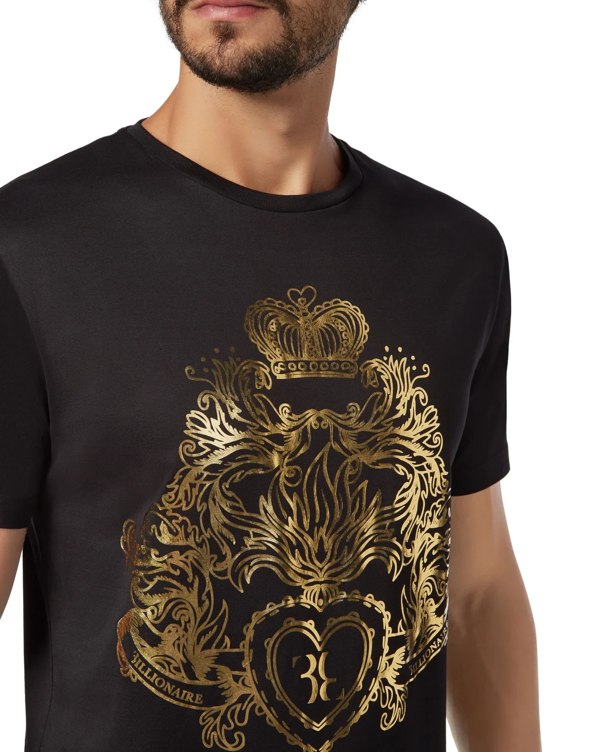 T-shirt Round Neck SS Baroque, цвет: Черный