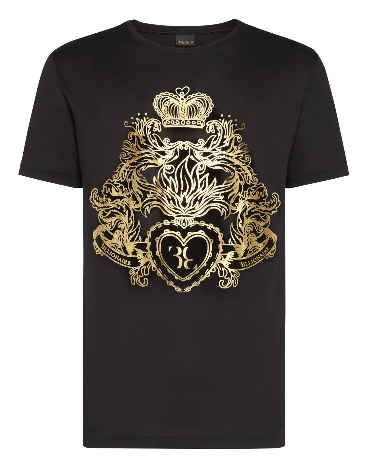T-shirt Round Neck SS Baroque, цвет: Черный