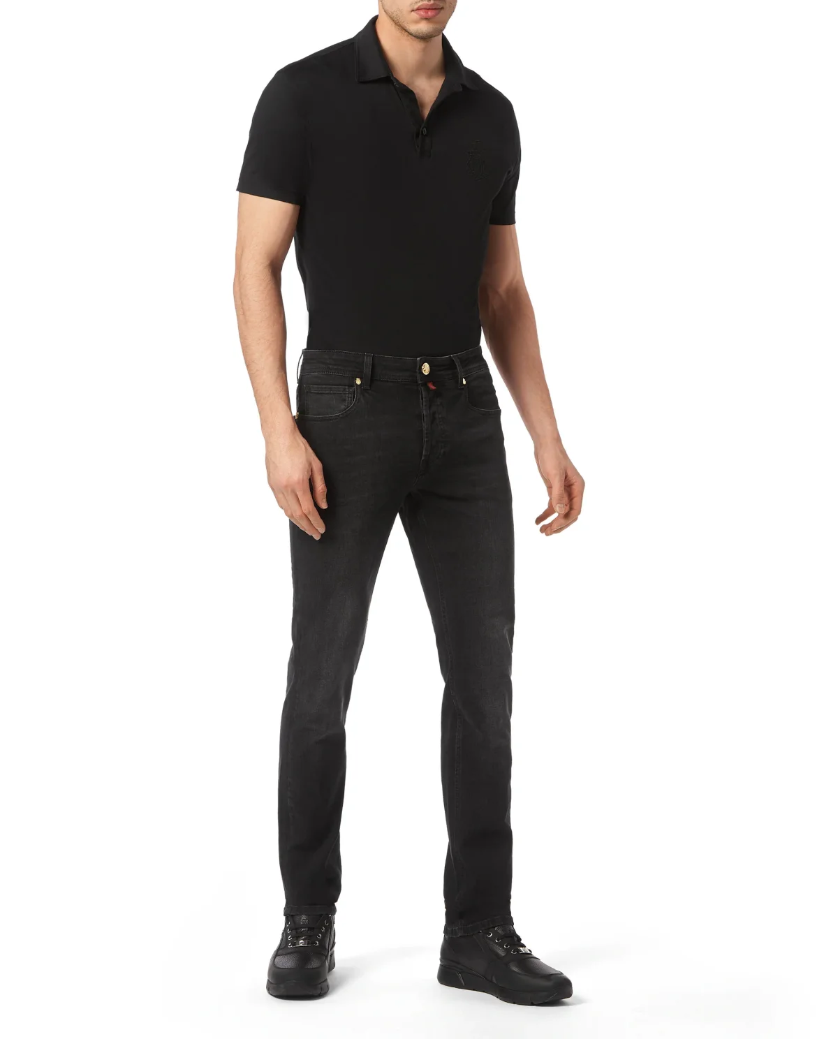 Denim Trousers Super Straight Cut, цвет: Черный