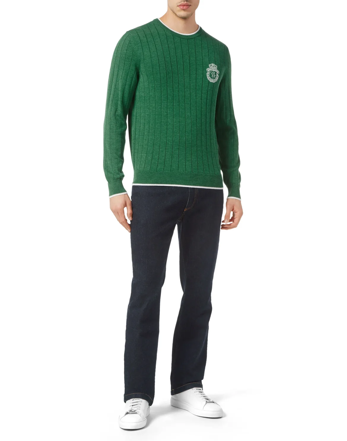 Wool/Cotton Pullover  LS, цвет: Зеленый