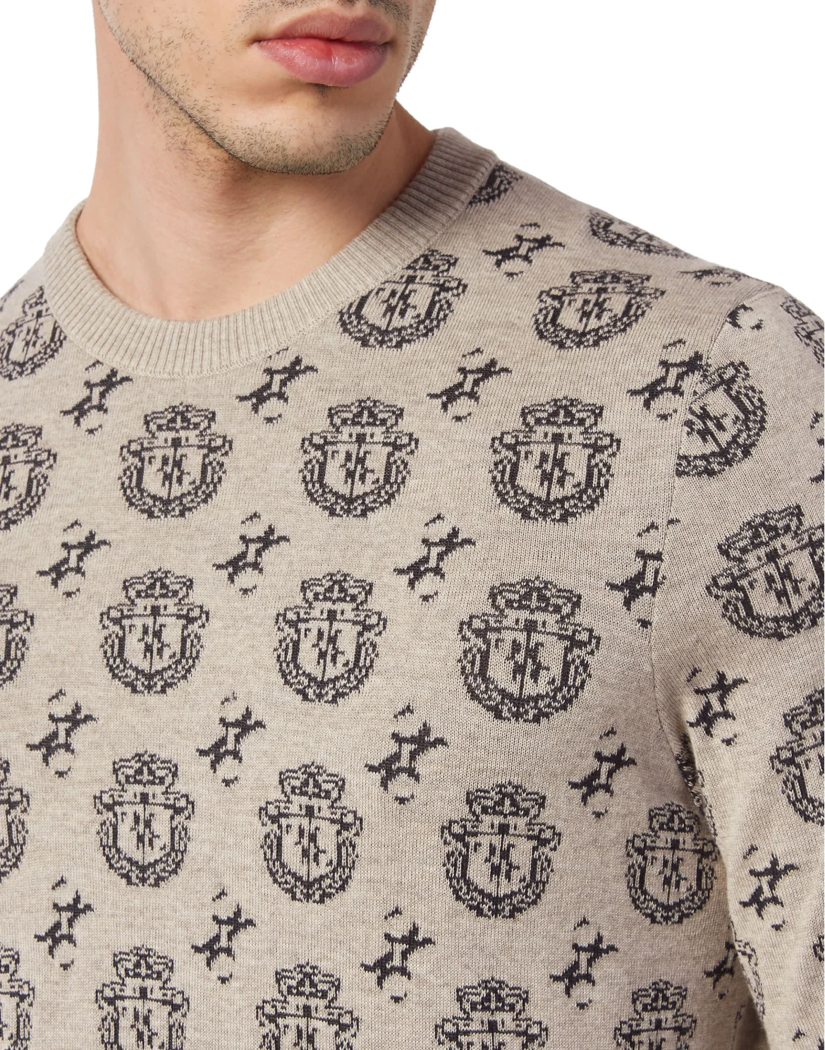 Wool/Cotton Pullover LS, цвет: Синий