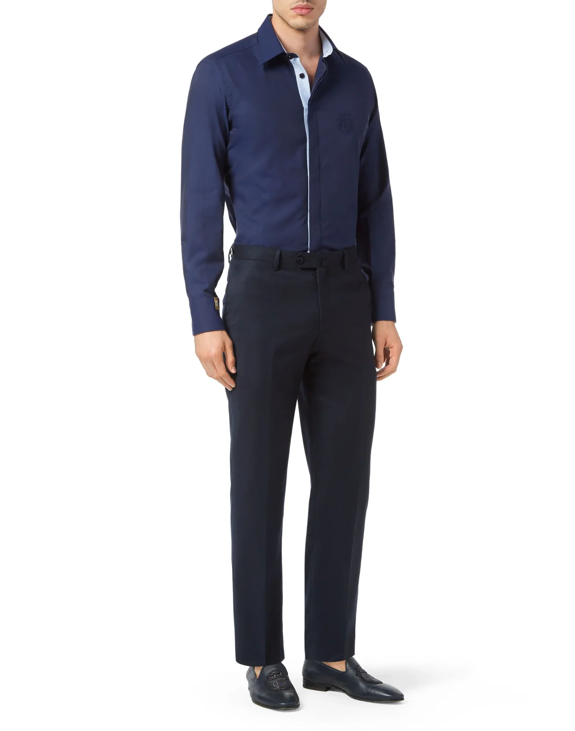 Shirt Silver Cut LS Slim Fit, цвет: Синий