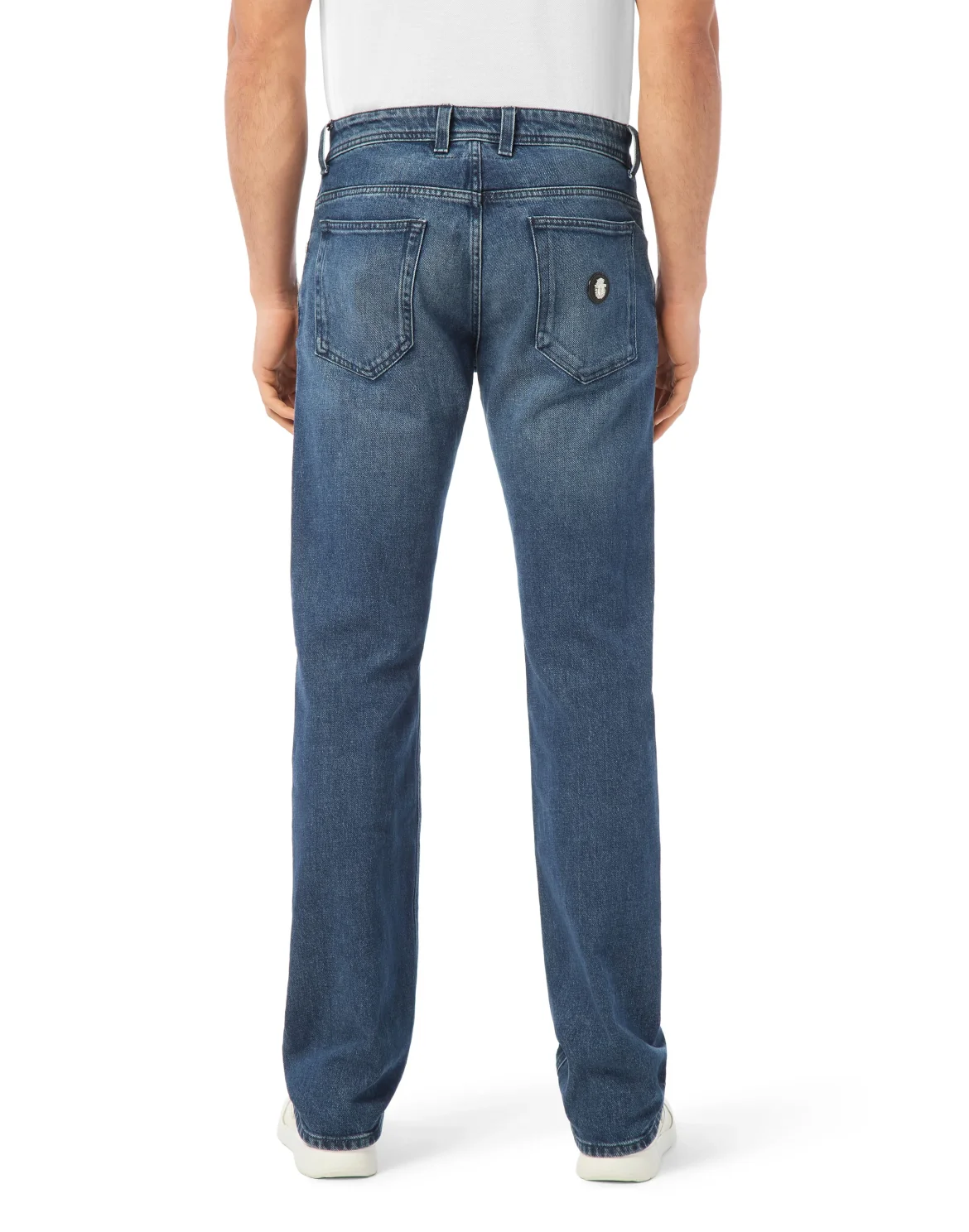 Denim Regular Fit Trousers, цвет: Синий