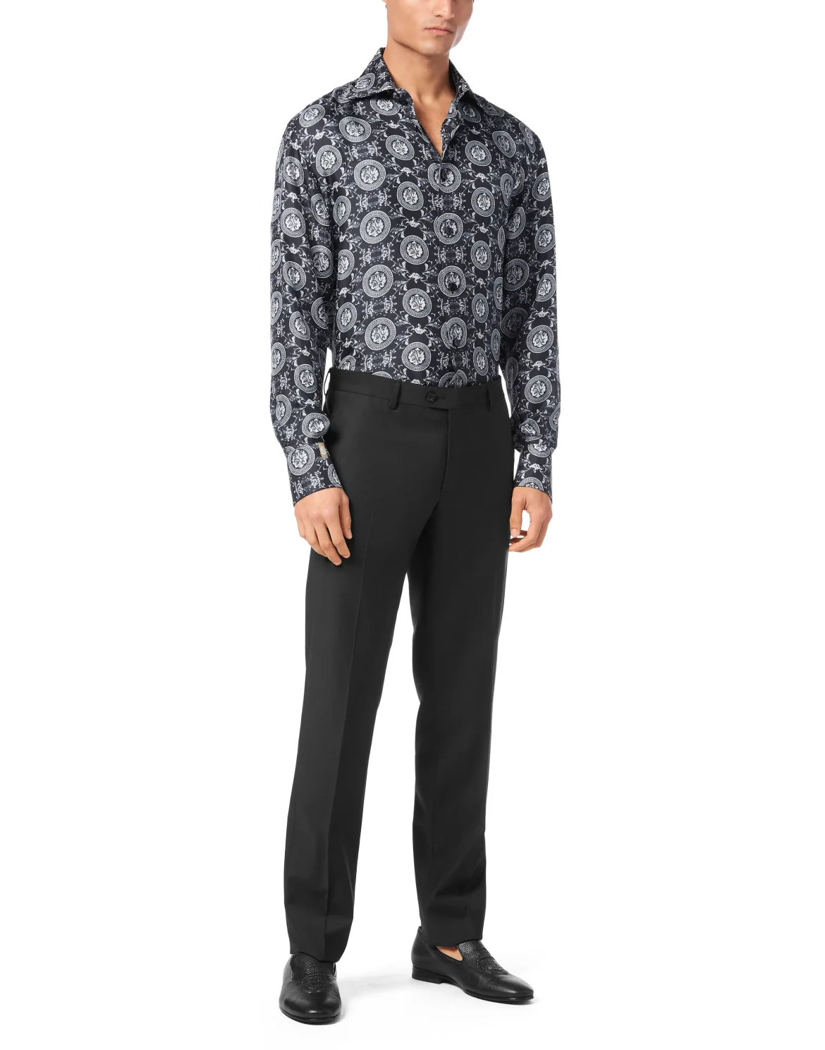 Silk Shirt Gold Cut LS, цвет: Черный