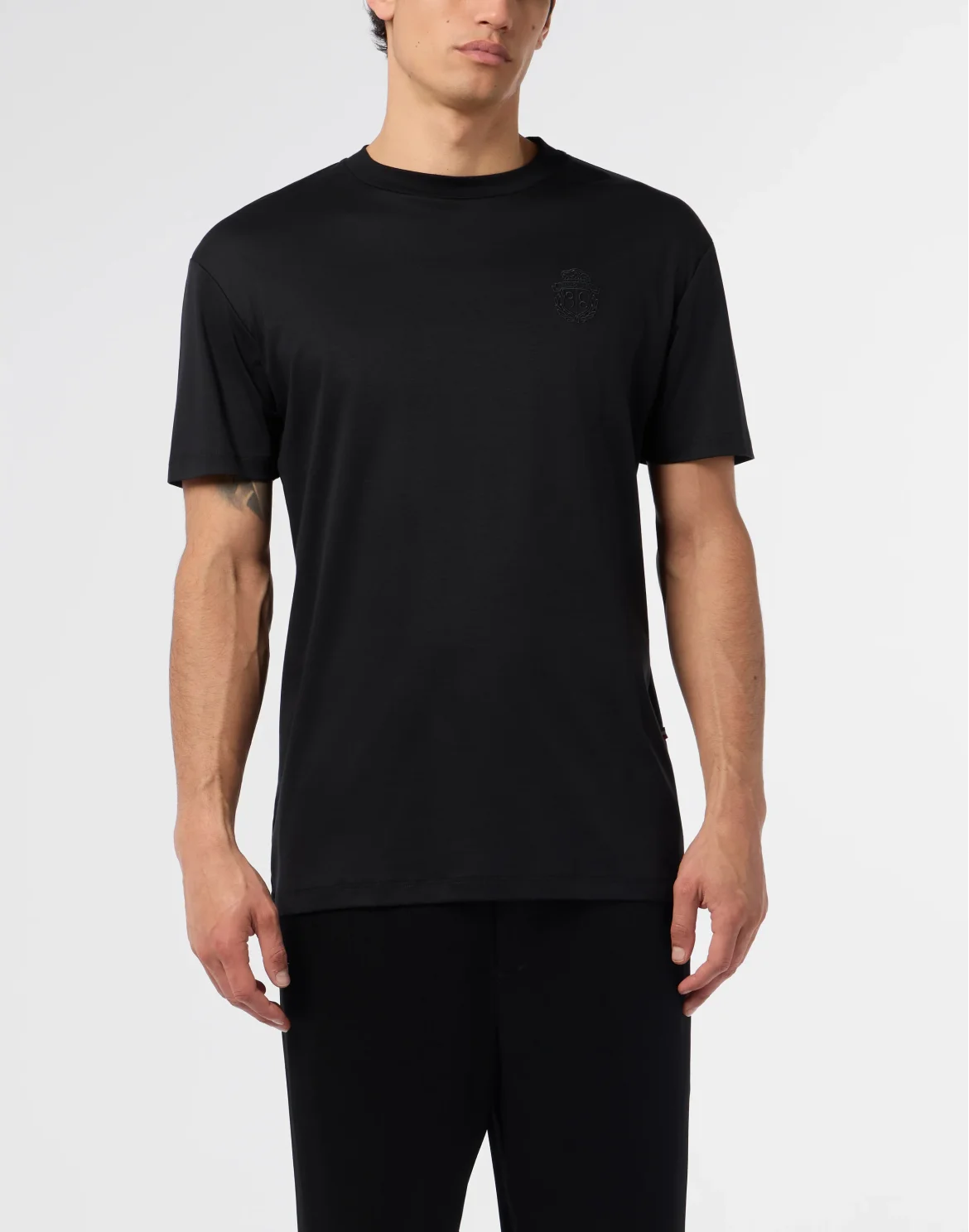 Round Neck T-Shirt Basic, цвет: Черный