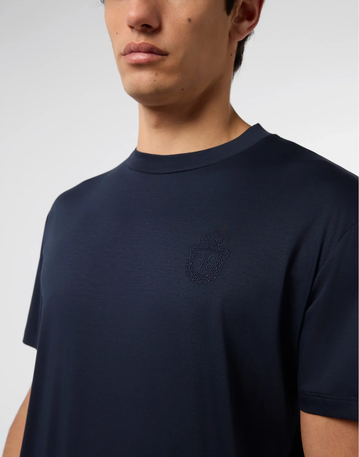 Round Neck T-Shirt Basic, цвет: Синий