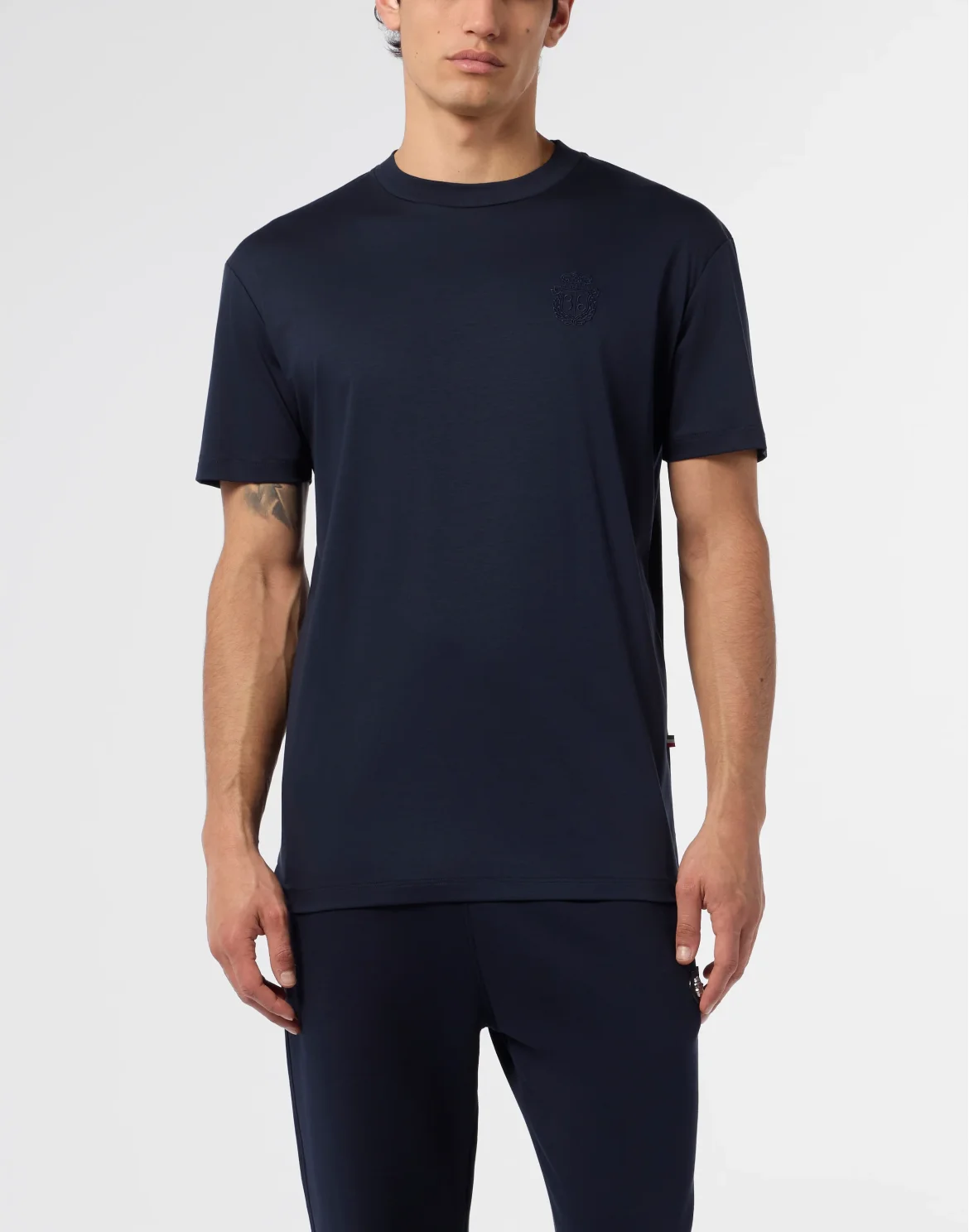 Round Neck T-Shirt Basic, цвет: Синий
