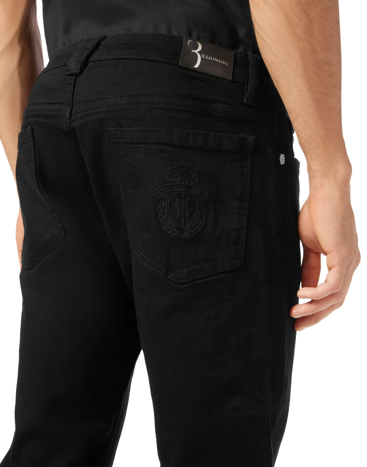 Denim Trousers Regular Fit, цвет: Черный