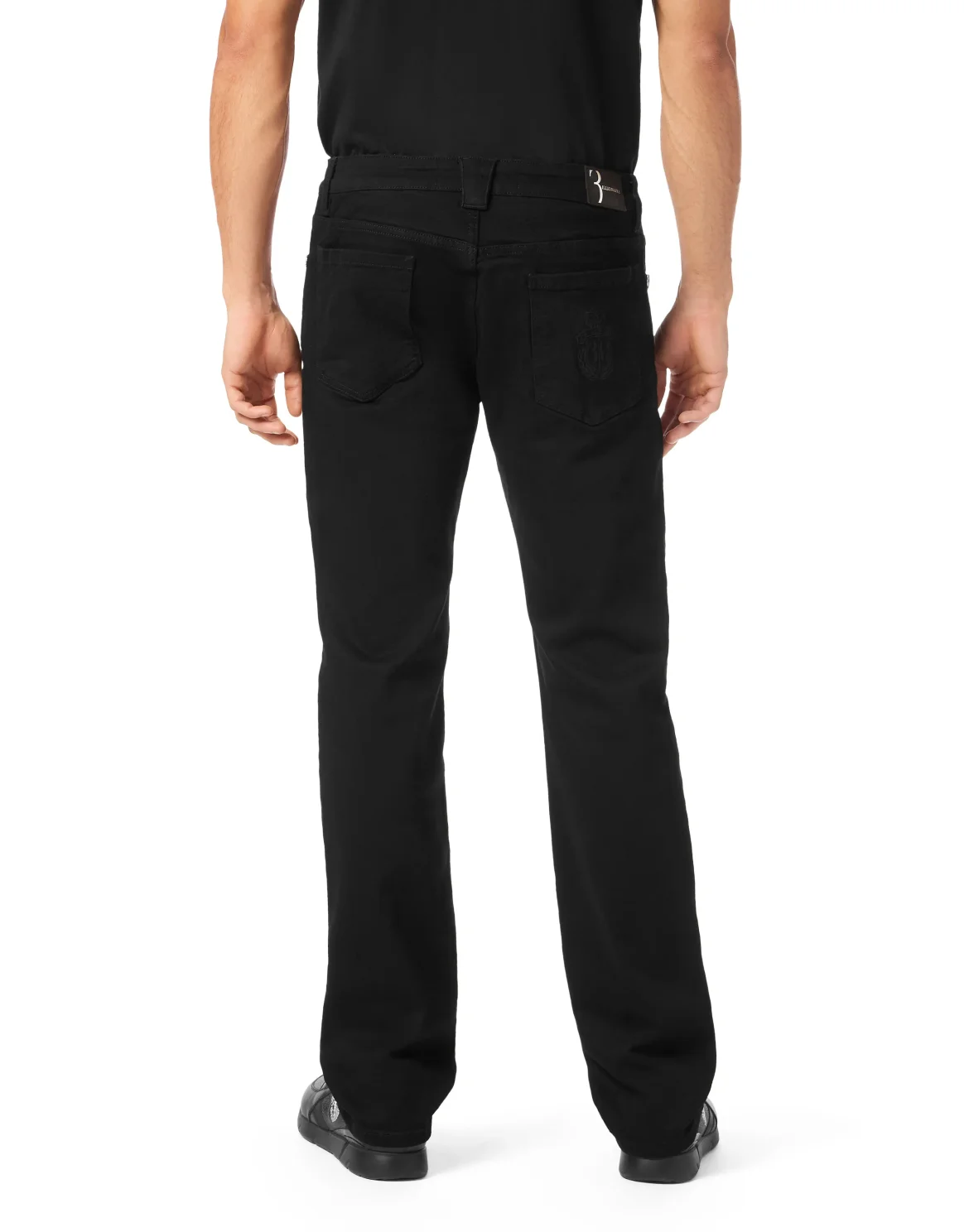 Denim Trousers Regular Fit, цвет: Черный