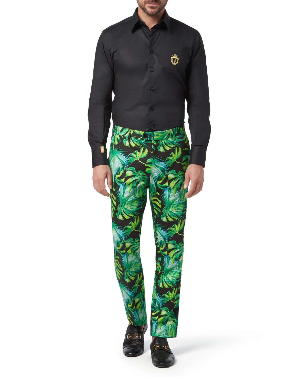 Slim Trousers FS Palms, цвет: Черный