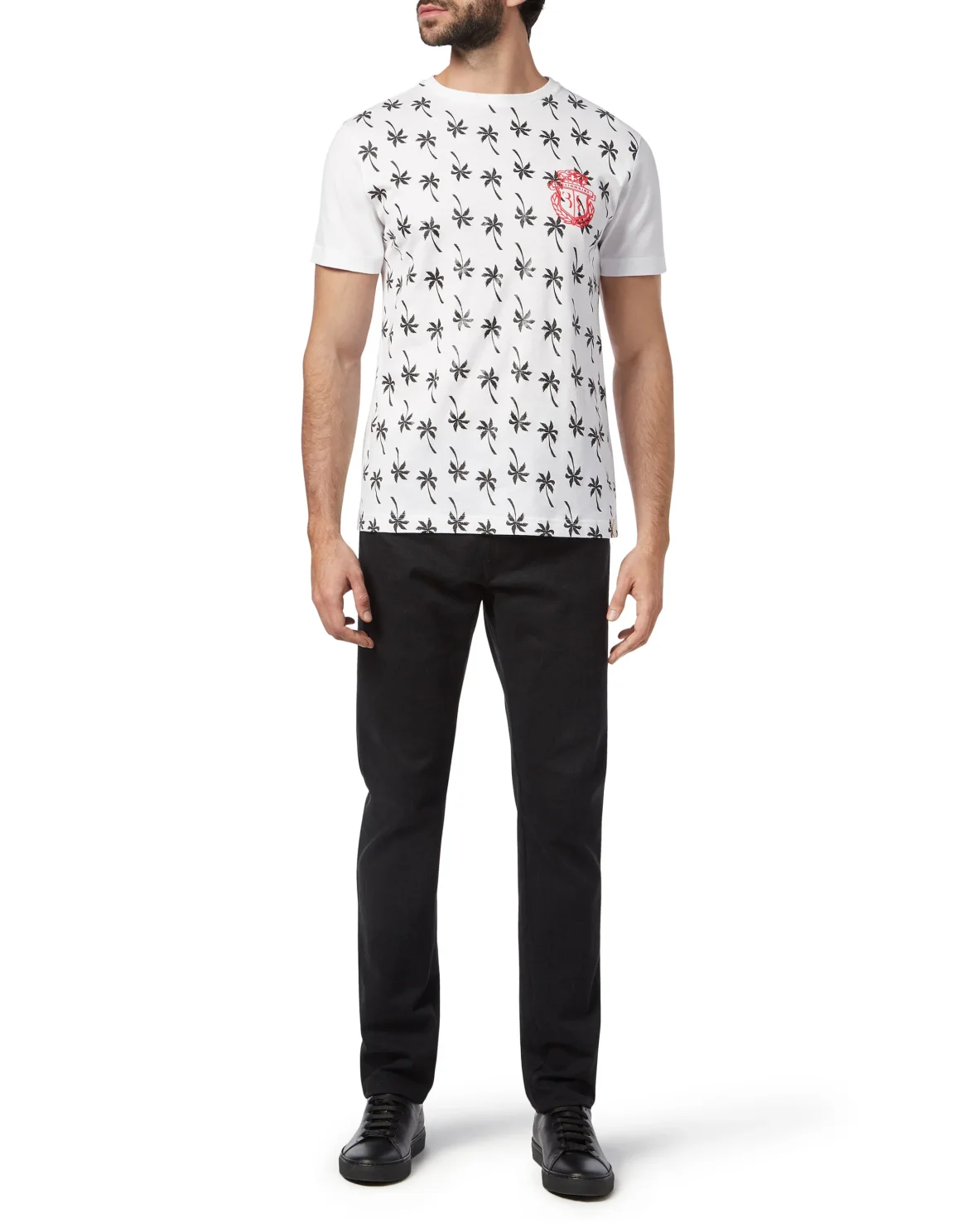 T-shirt Round Neck SS Palms, цвет: Белый