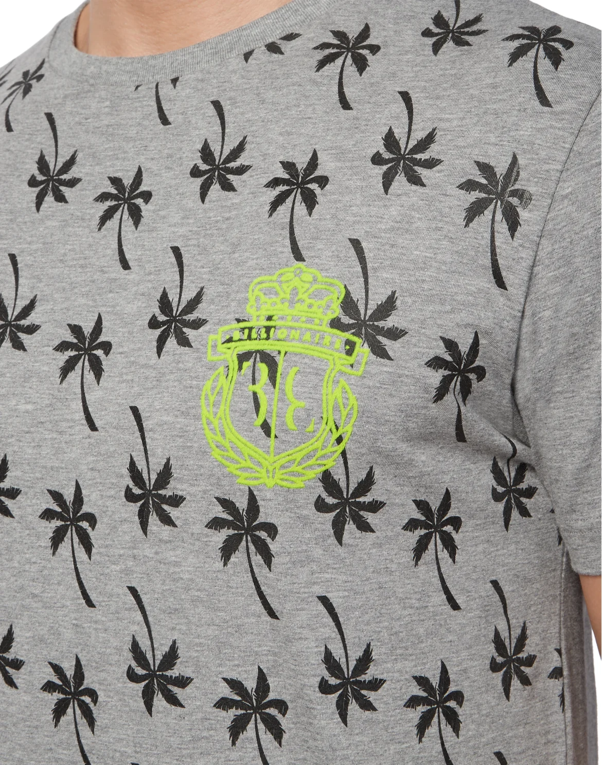 T-shirt Round Neck SS Palms, цвет: Серый