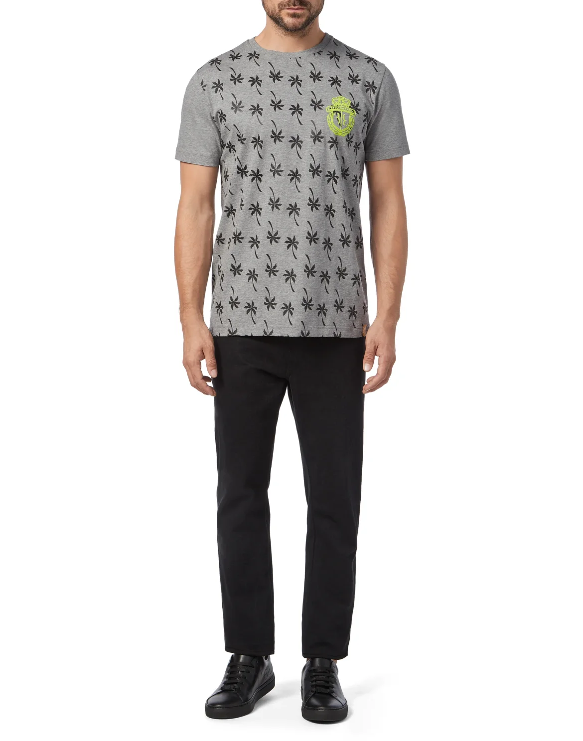 T-shirt Round Neck SS Palms, цвет: Серый