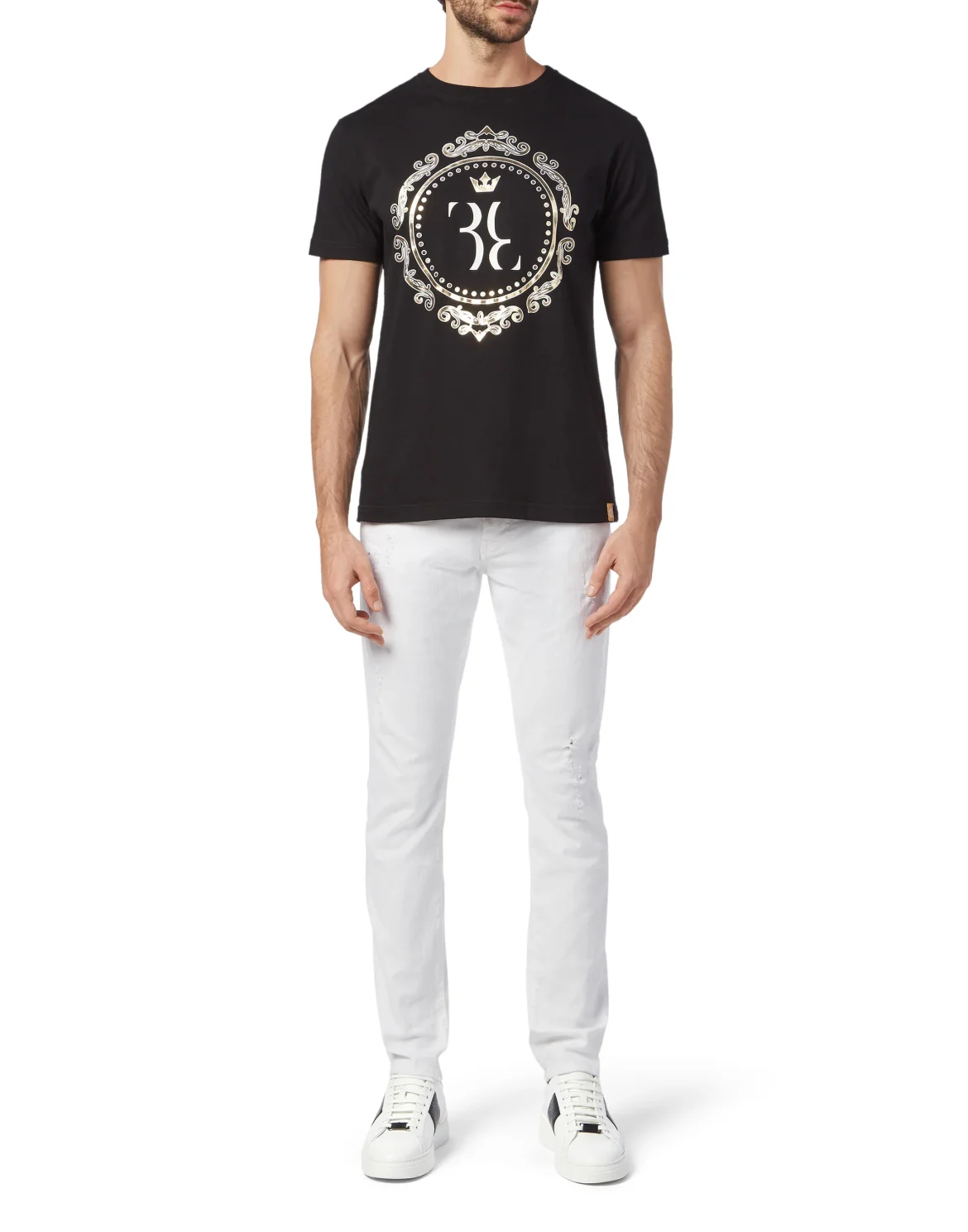 T-shirt Round Neck SS Baroque, цвет: Черный