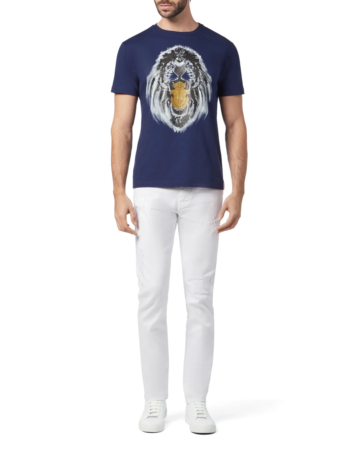T-shirt Round Neck SS Lion, цвет: Синий