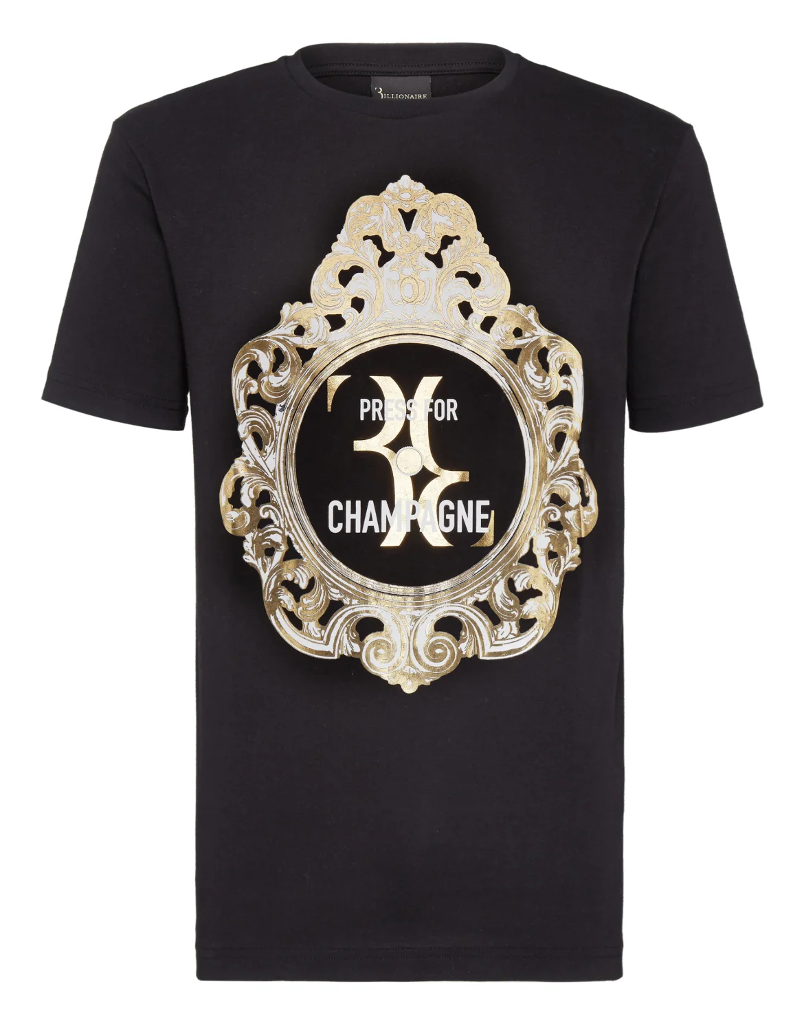 T-shirt Round Neck SS Baroque, цвет: Черный