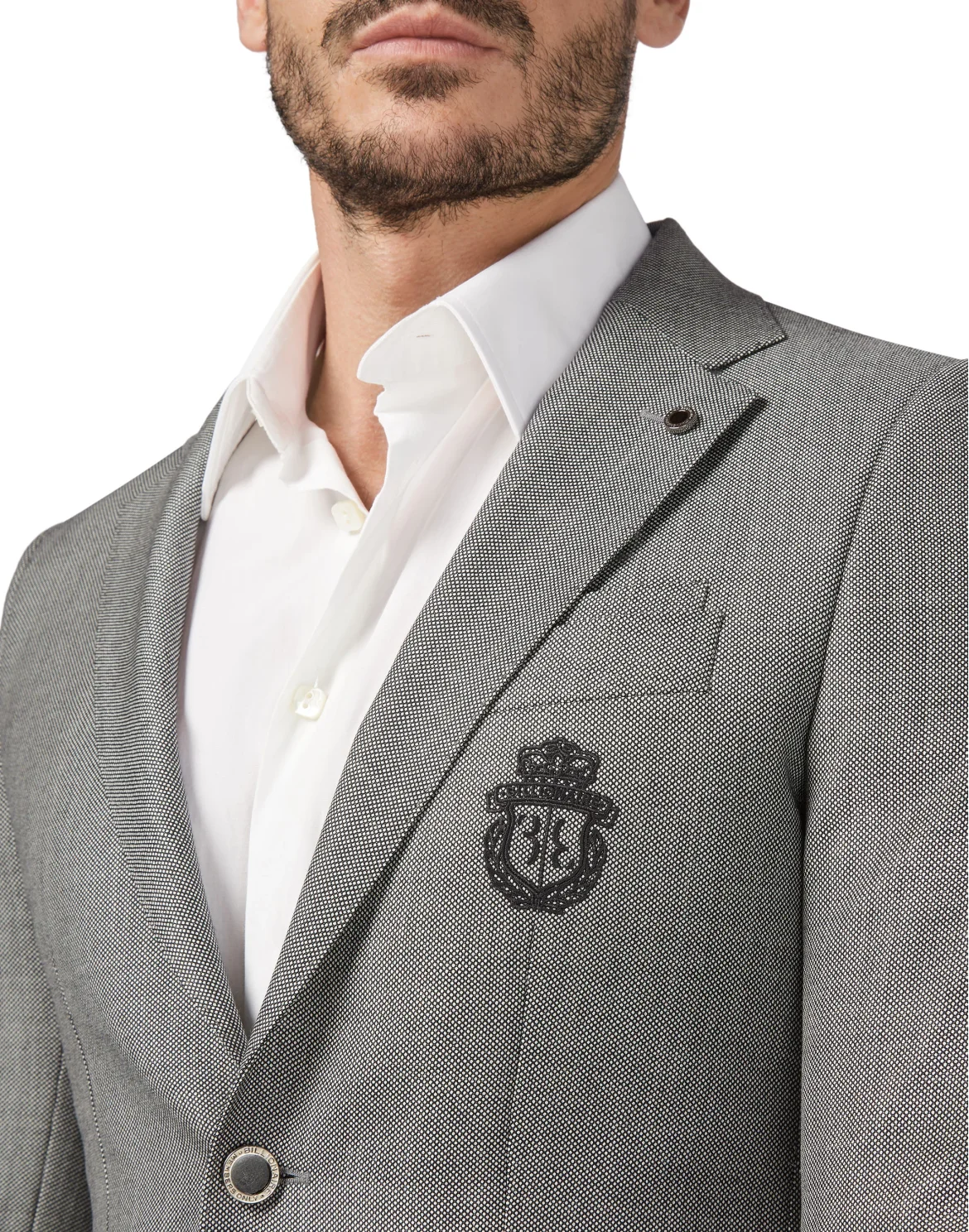Blazer Super Slim Fit Crest, цвет: Серый