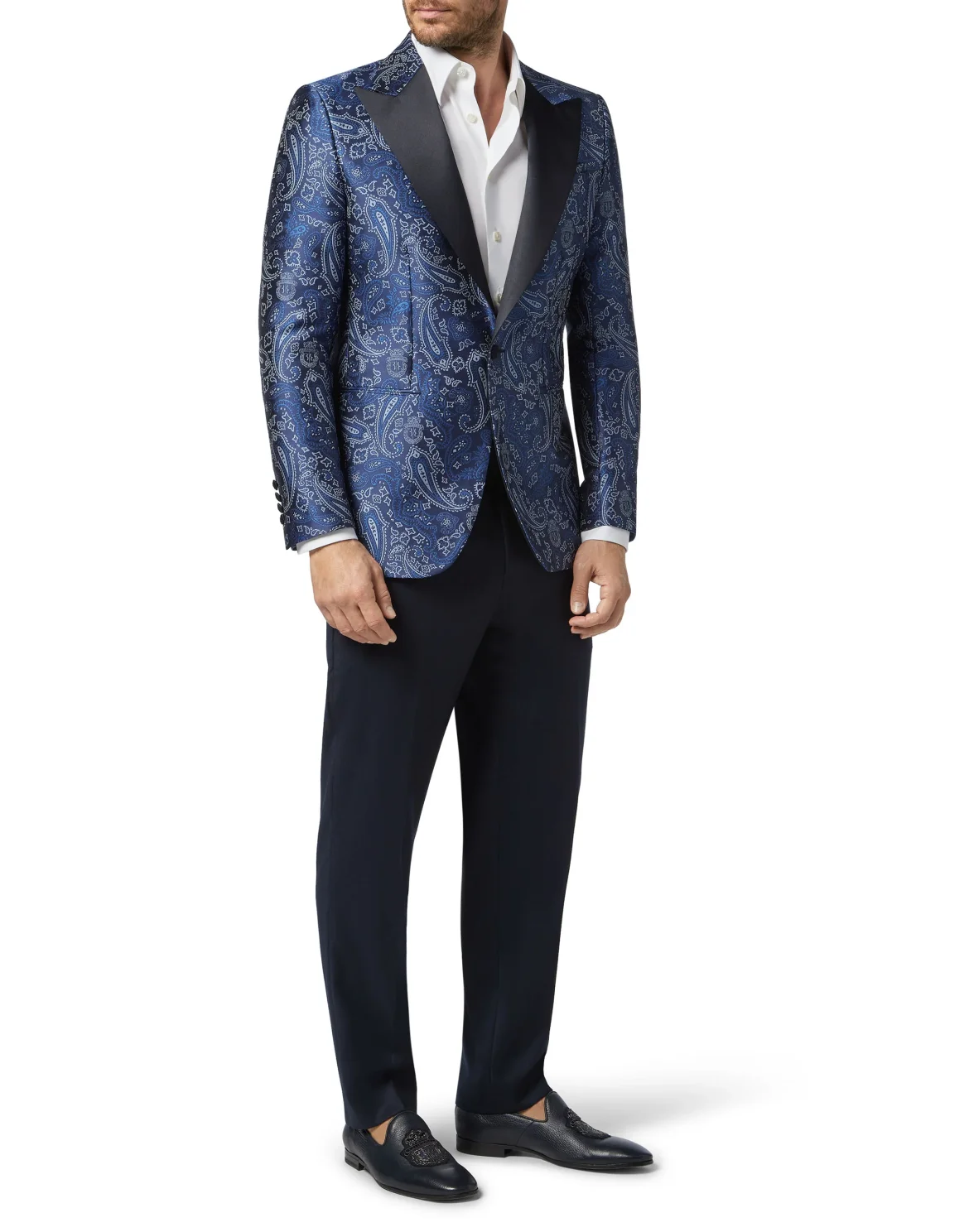 Blazer Super Slim Fit Paisley, цвет: Синий