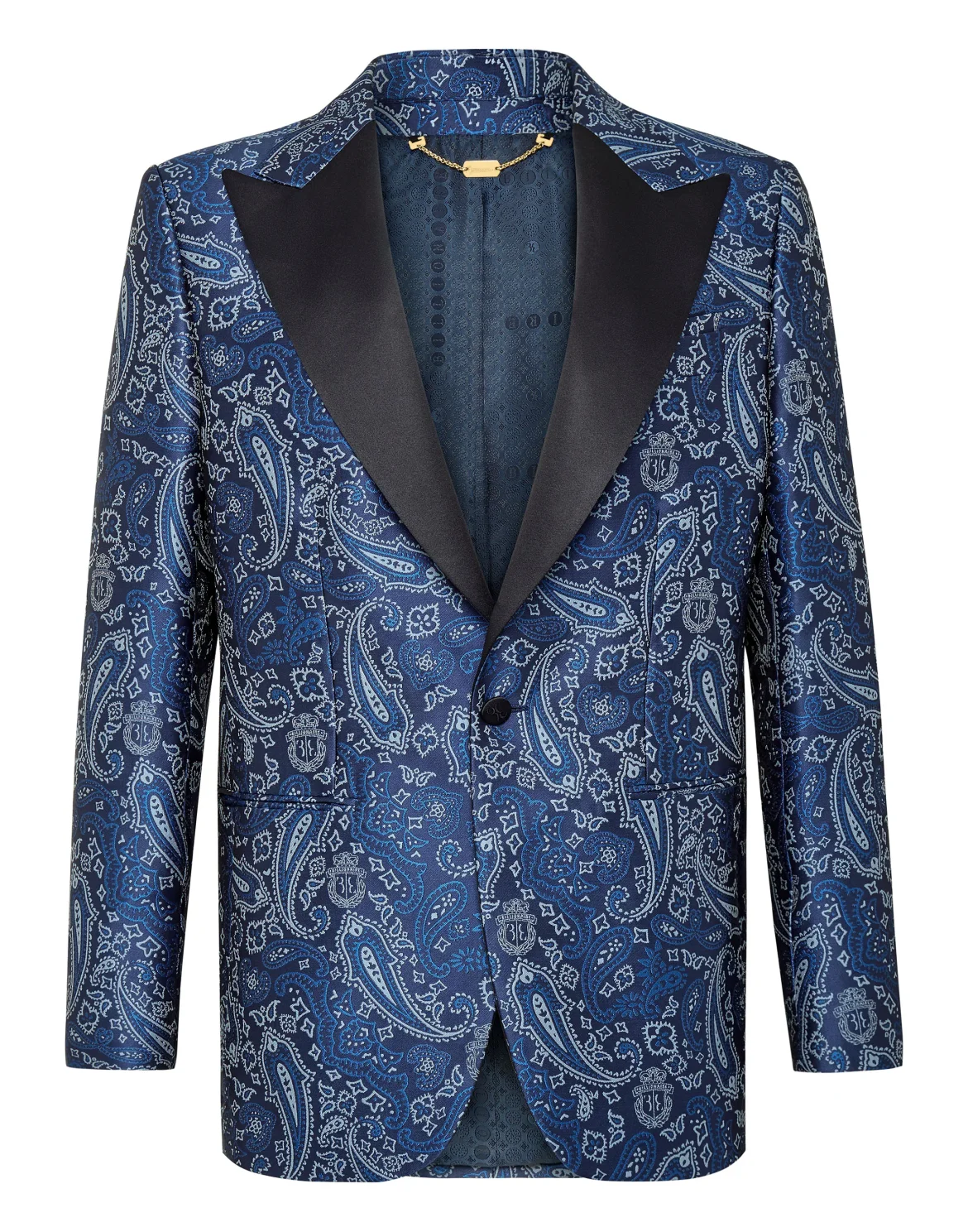 Blazer Super Slim Fit Paisley, цвет: Синий
