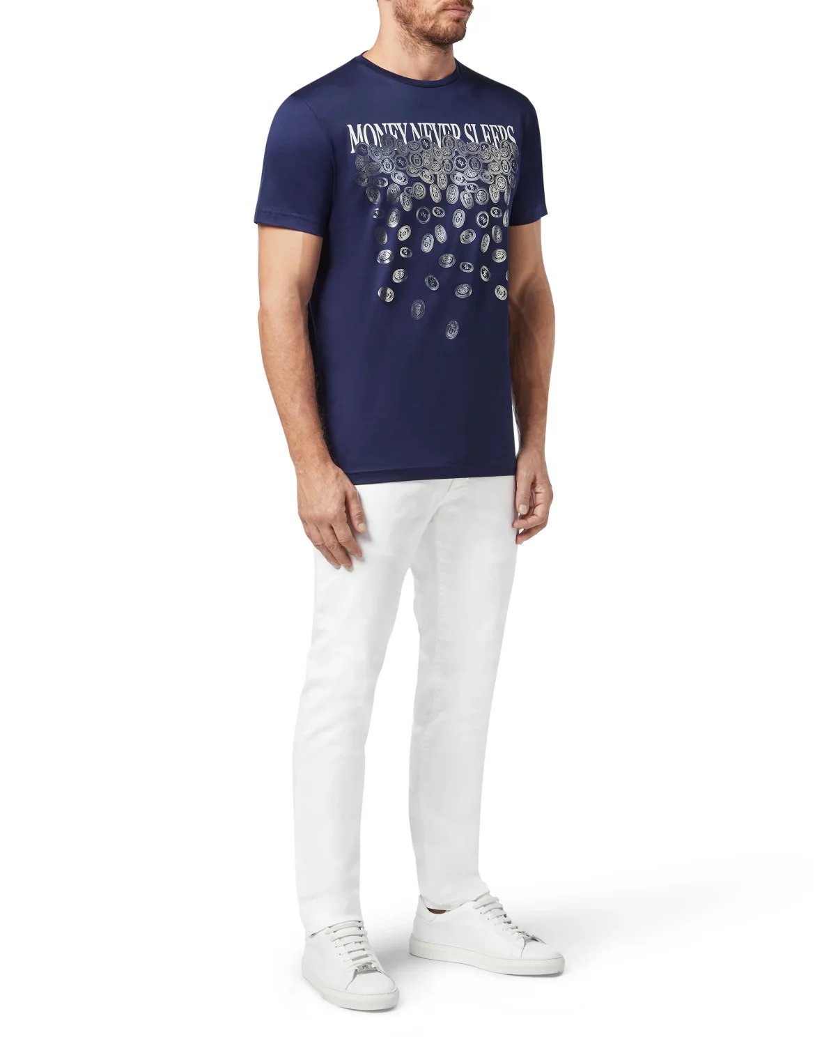 T-shirt Round Neck SS Money, цвет: Синий