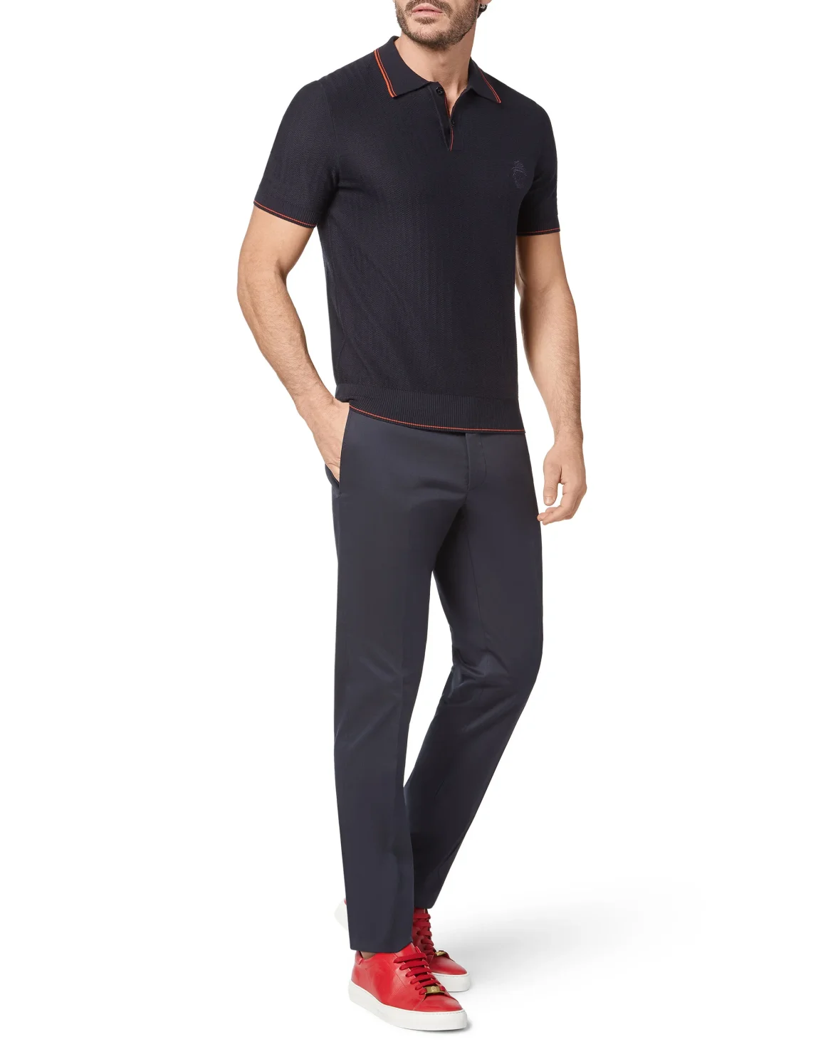 Pullover Polo-Neck SS Crest, цвет: Синий