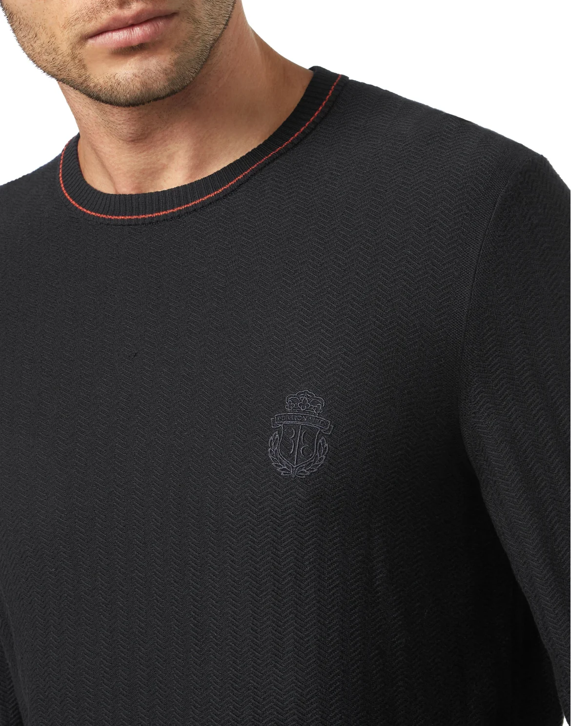 Pullover Round Neck LS Lion, цвет: Черный