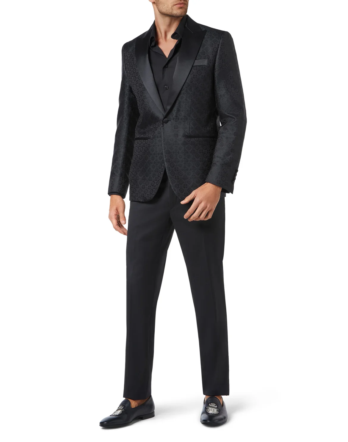 Satin Jacquard Blazer, цвет: Черный