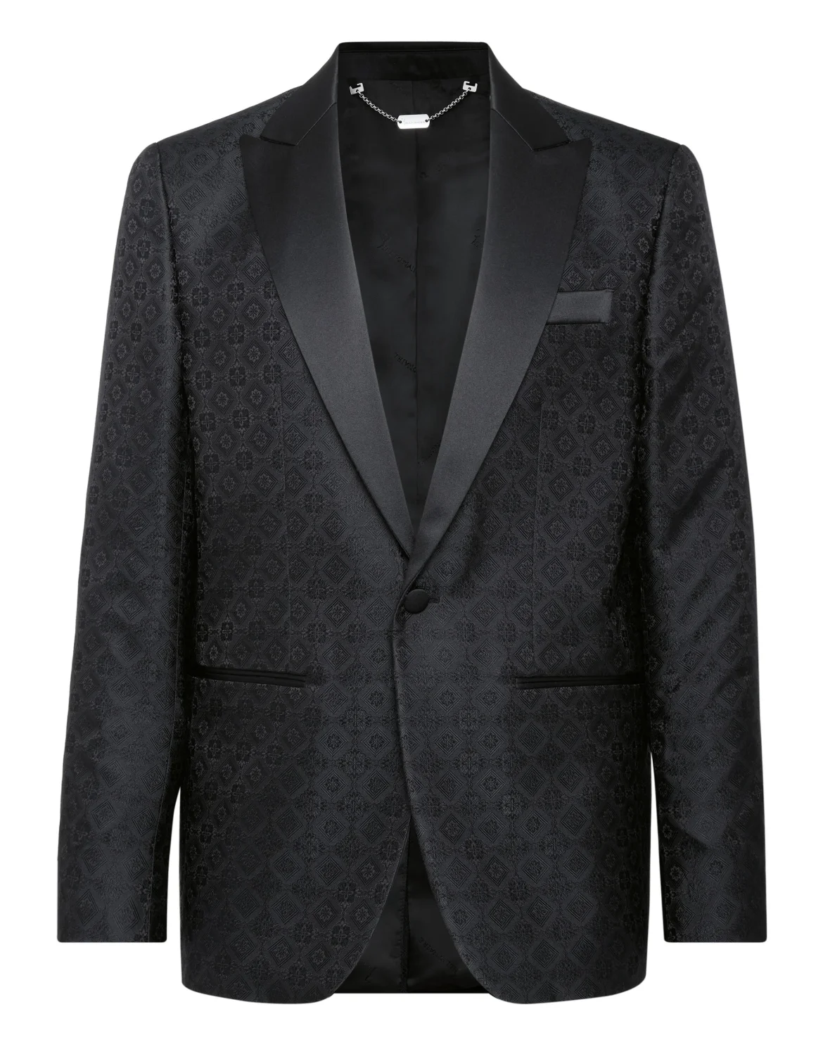 Satin Jacquard Blazer, цвет: Черный