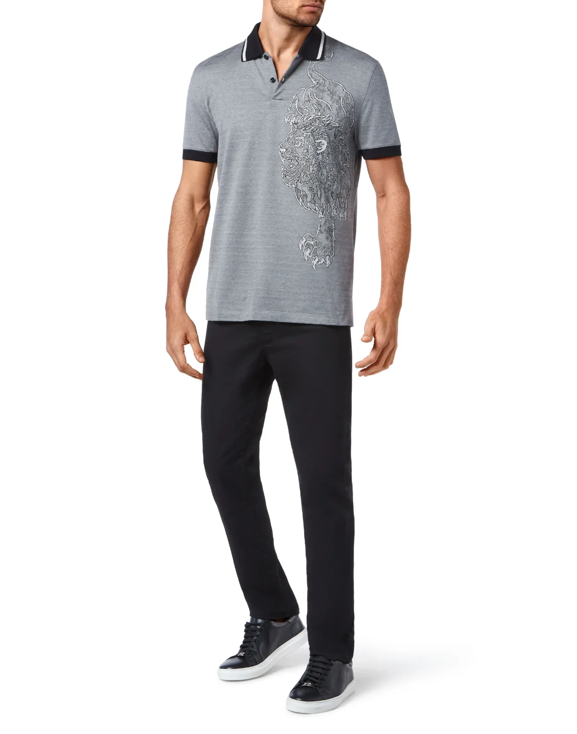 Polo Shirt SS Lion, цвет: Черный