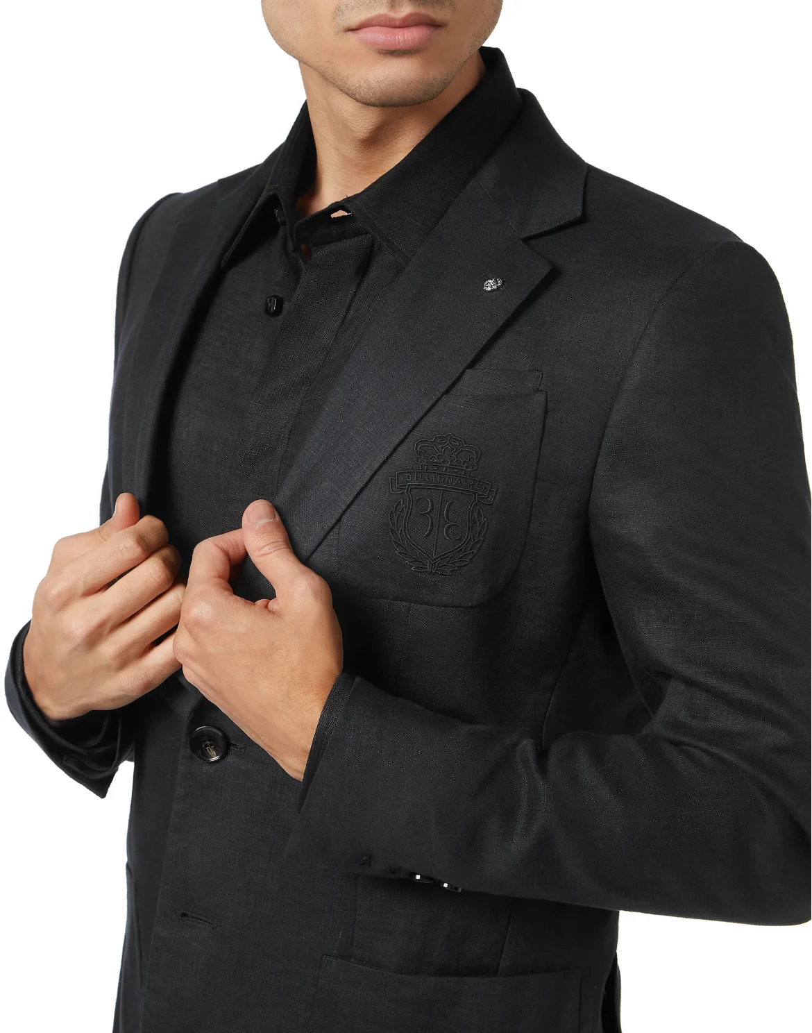 Linen Blazer, цвет: Черный