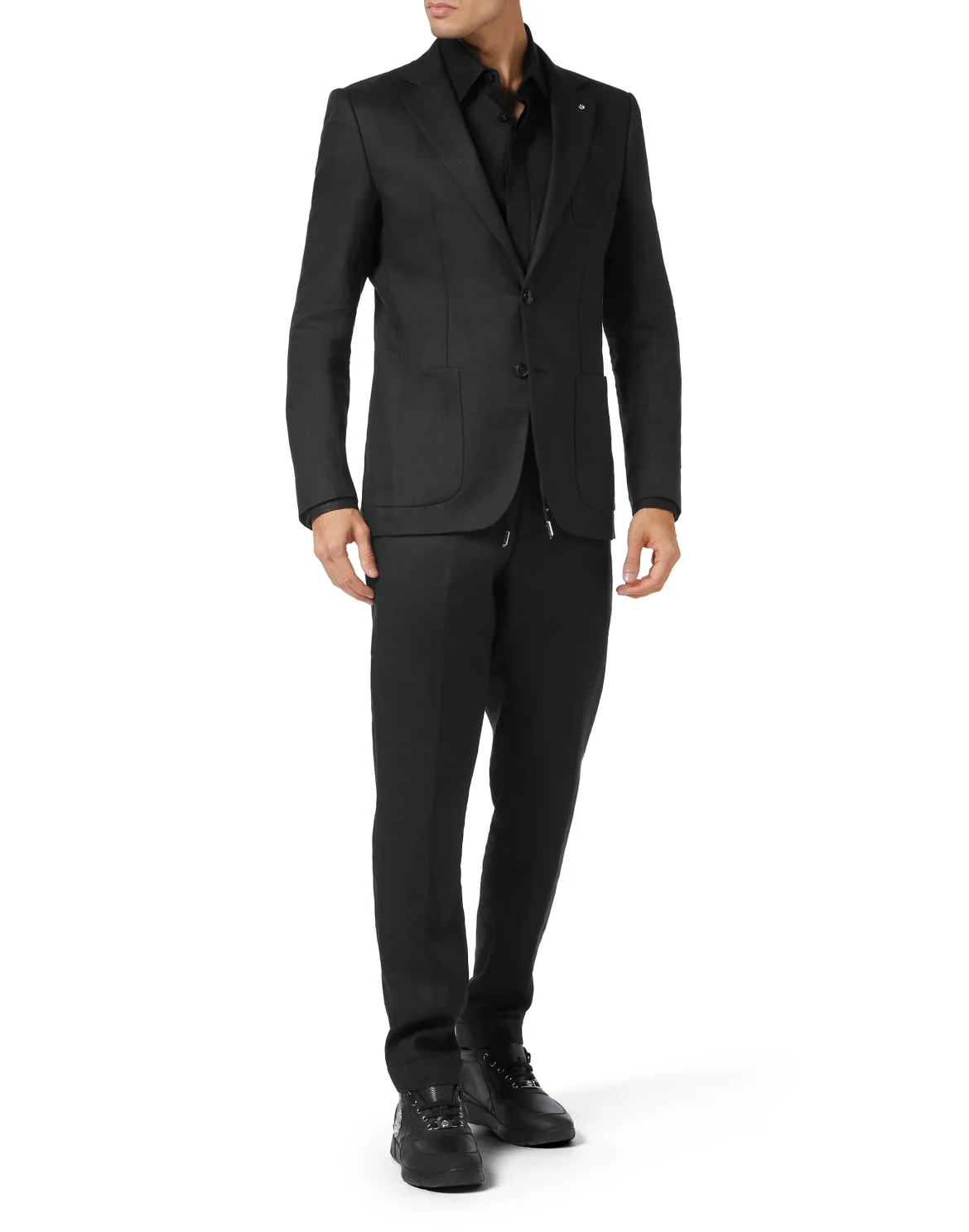 Linen Blazer, цвет: Черный
