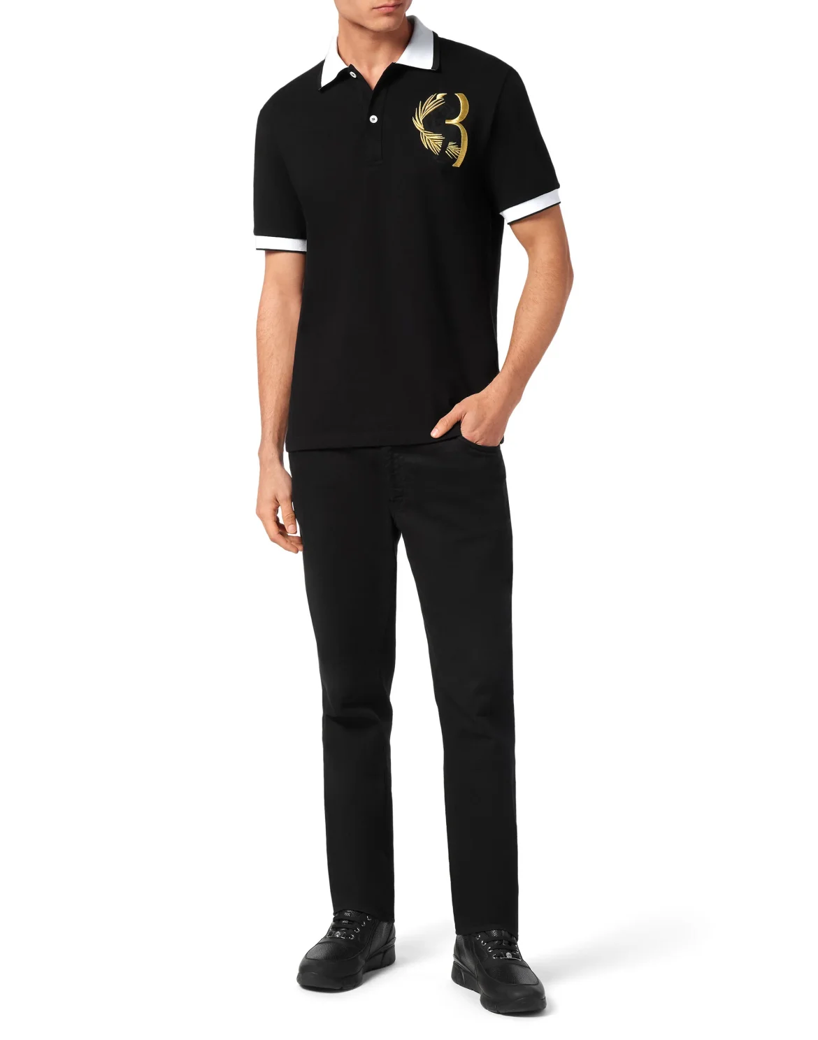 Piquet Polo shirt SS, цвет: Черный
