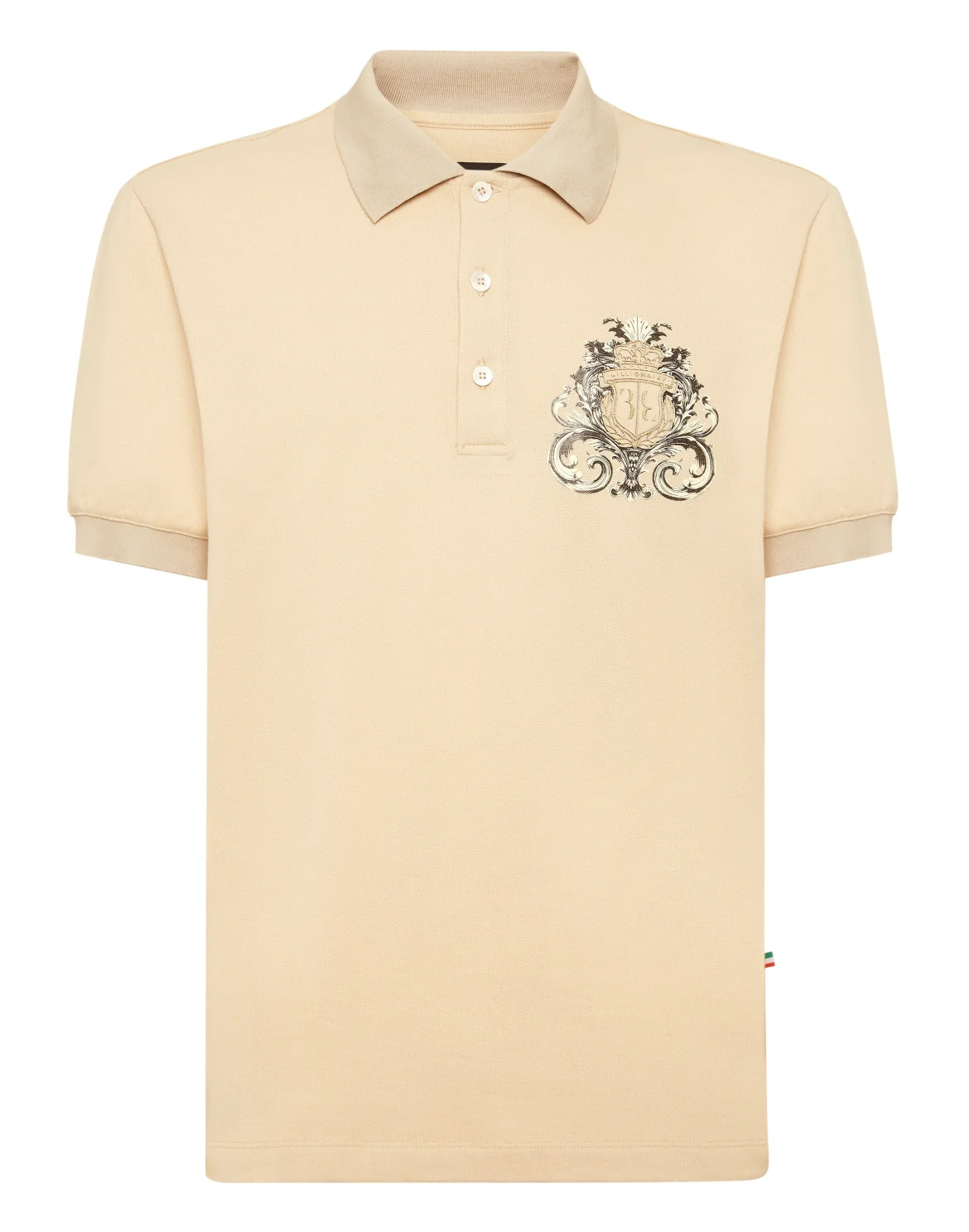 Polo Shirt SS Crest Baroque, цвет: Бежевый
