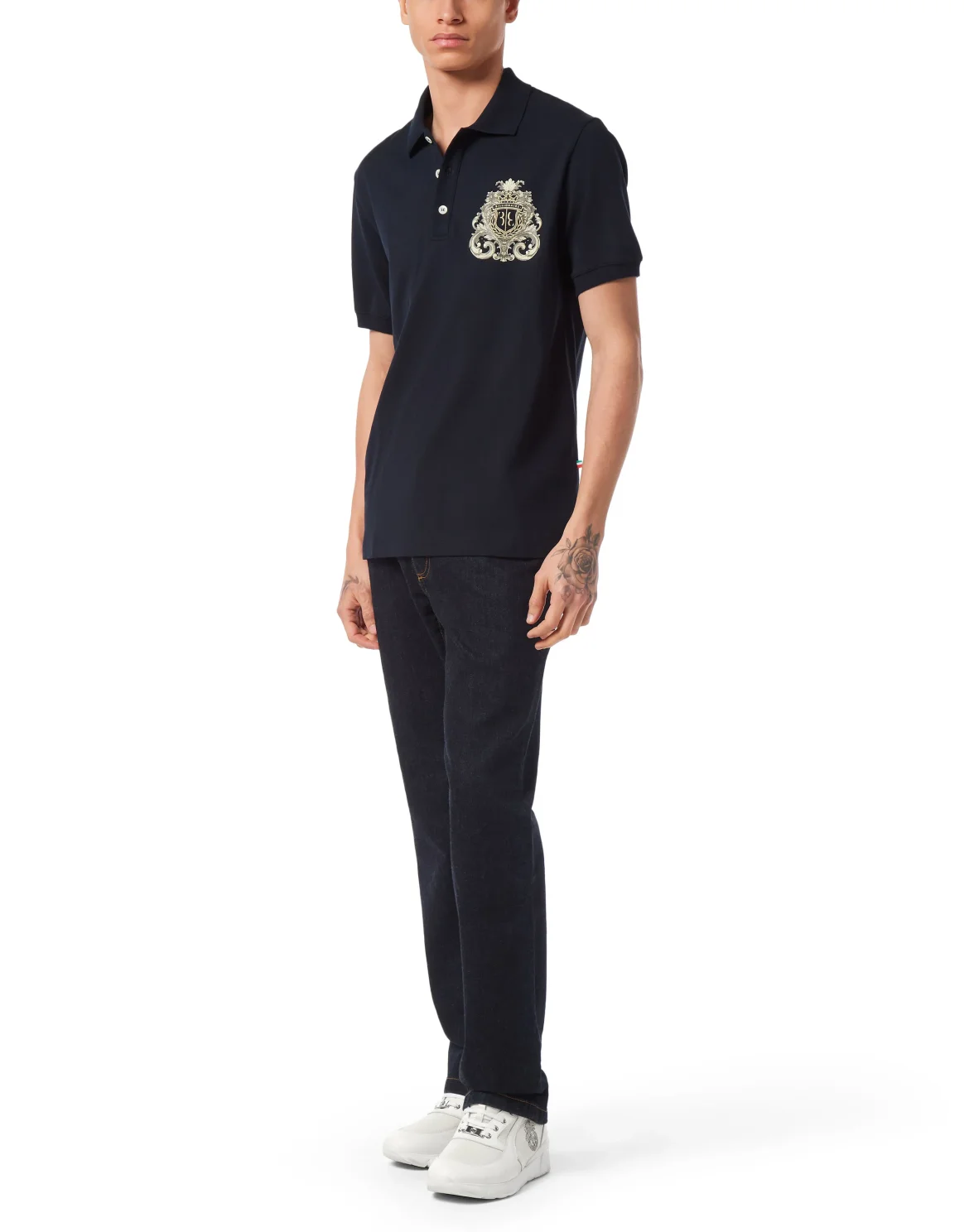 Polo Shirt SS Crest Baroque, цвет: Синий