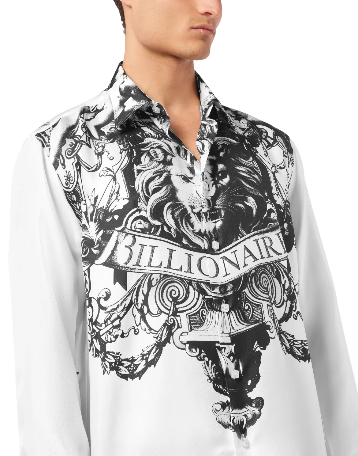 Gold Cut Silk Shirt, цвет: Белый