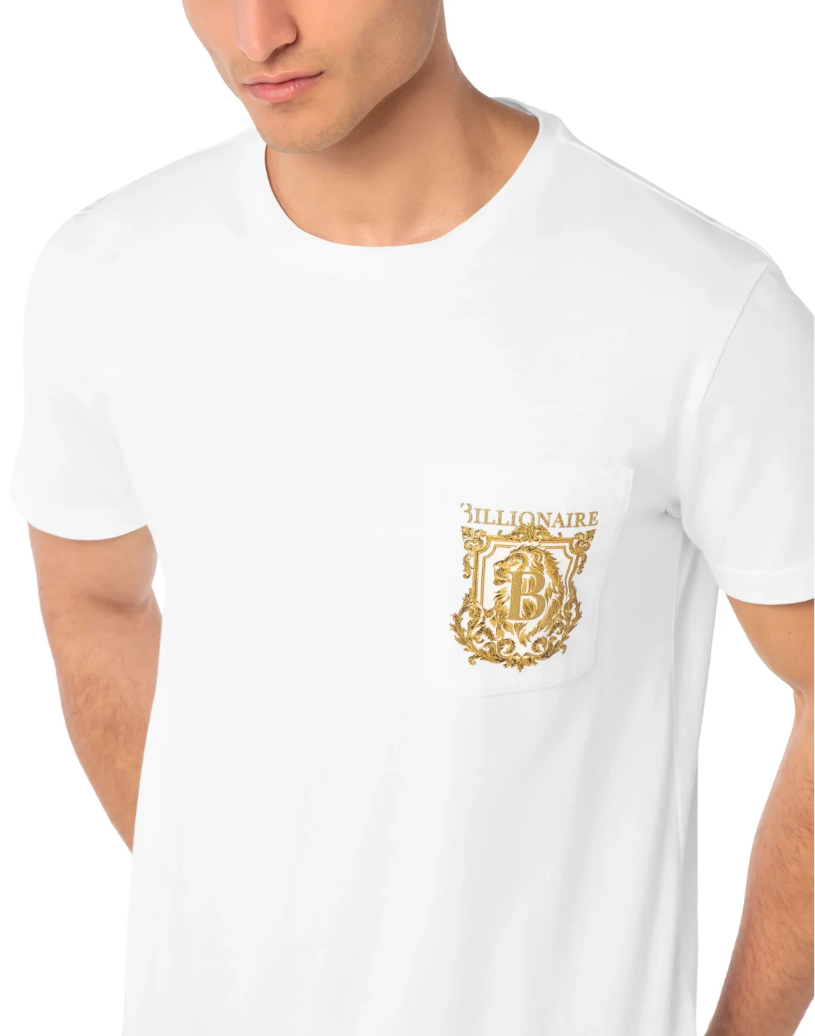 T-Shirt Round Neck SS Pocket Lion, цвет: Белый