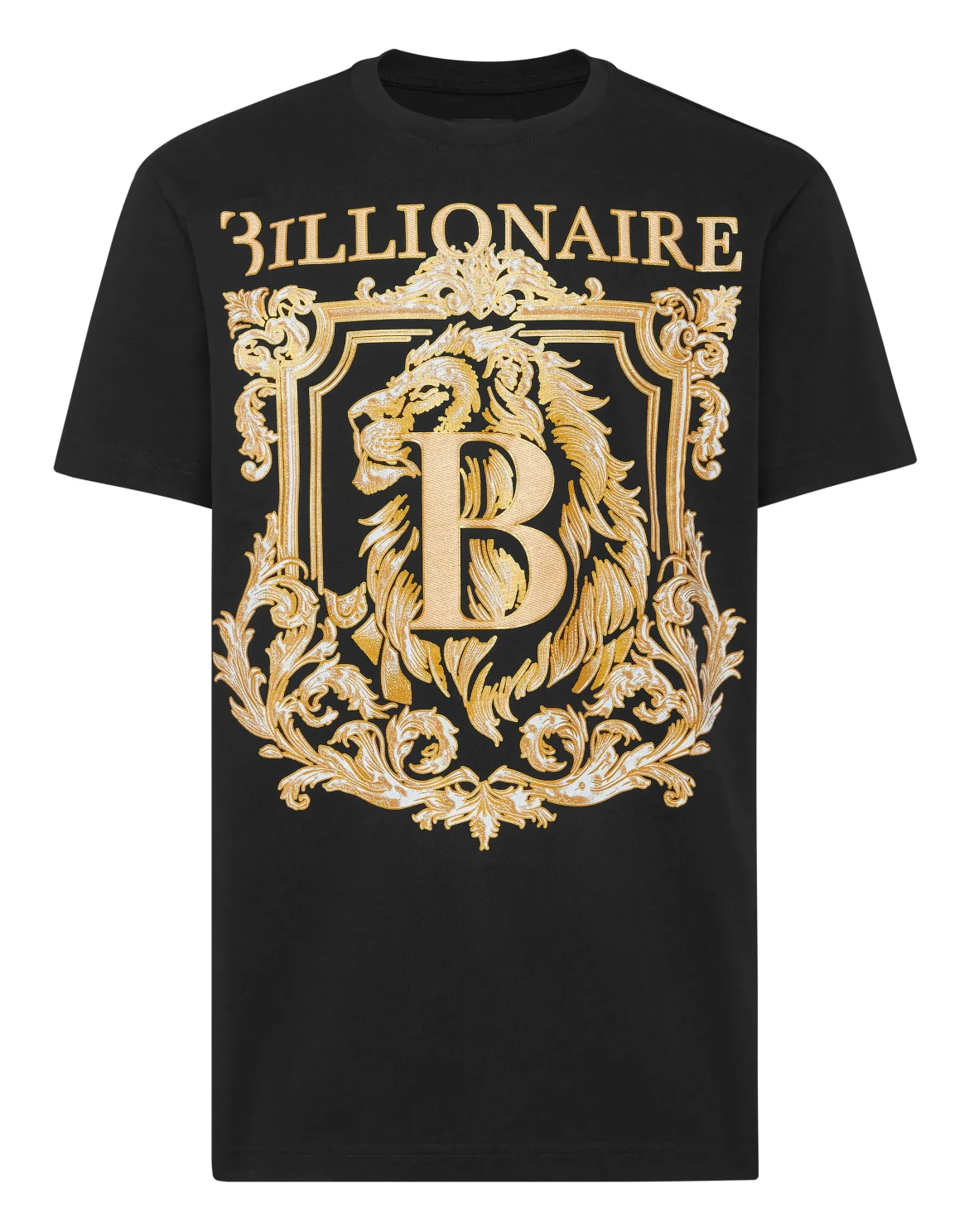 T-Shirt Round Neck SS Lion B Frame, цвет: Черный