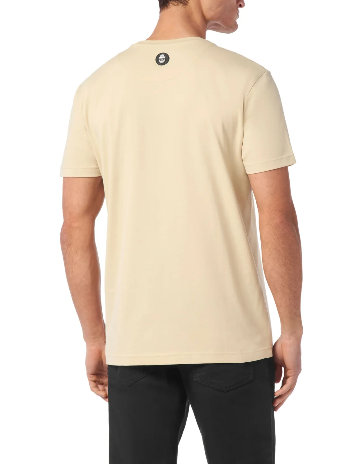 T-Shirt Round Neck SS Crest Baroque, цвет: Бежевый