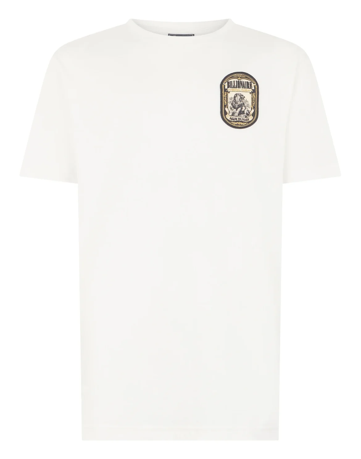 Round-Neck T-Shirt Lion Patch, цвет: Бежевый