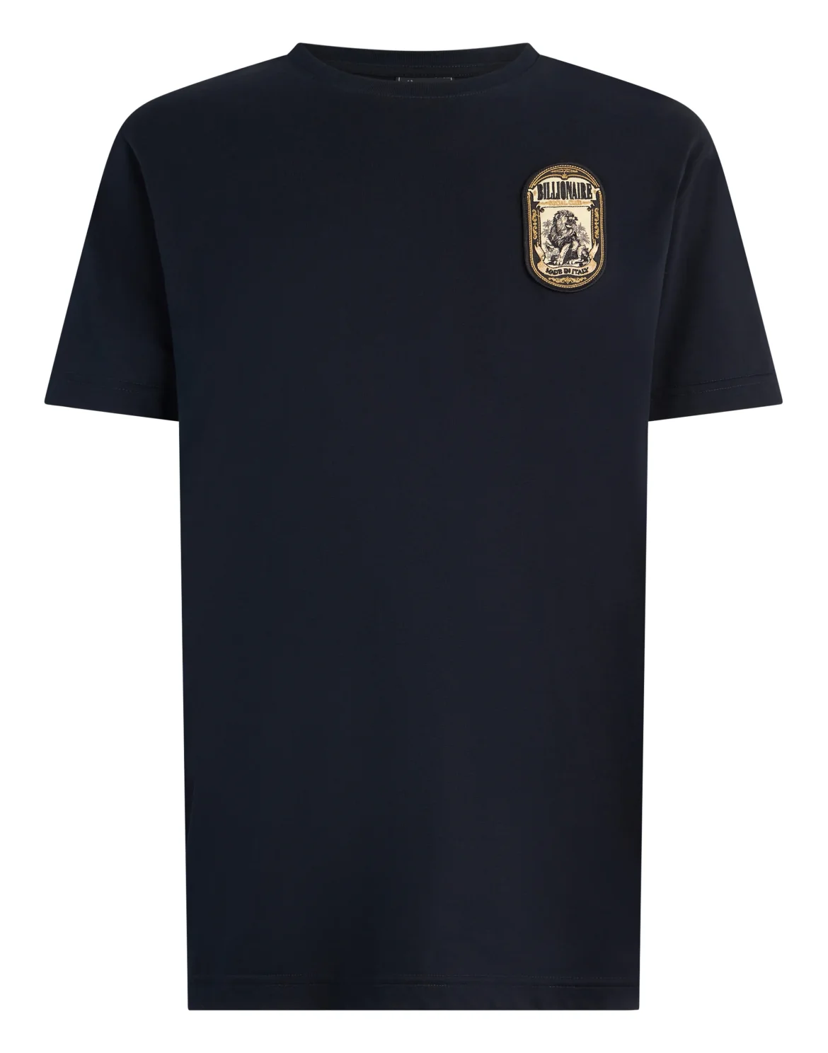 Round-Neck T-Shirt Lion Patch, цвет: Синий
