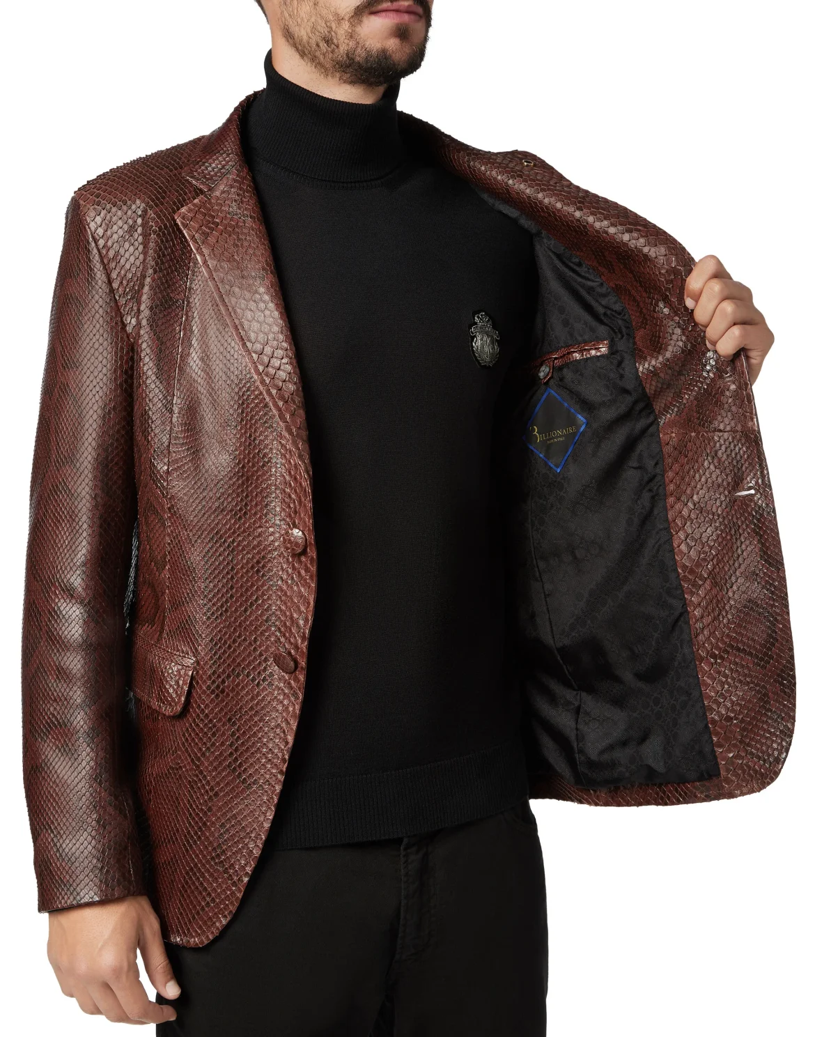Leather Blazer Luxury, цвет: Коричневый