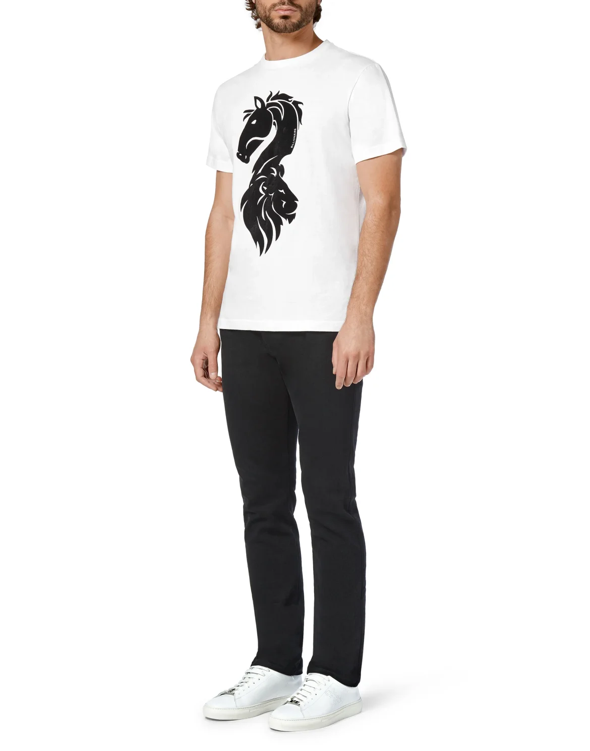 T-shirt Round Neck SS Horses, цвет: Белый